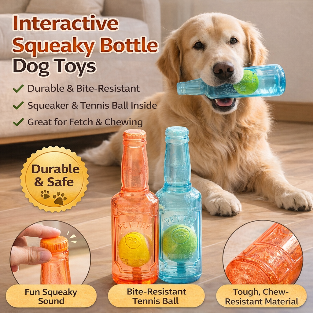 Durable Squeaky Dog Chew Toy for Interactive Play